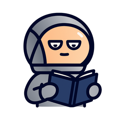 Astronaut Reading Icon